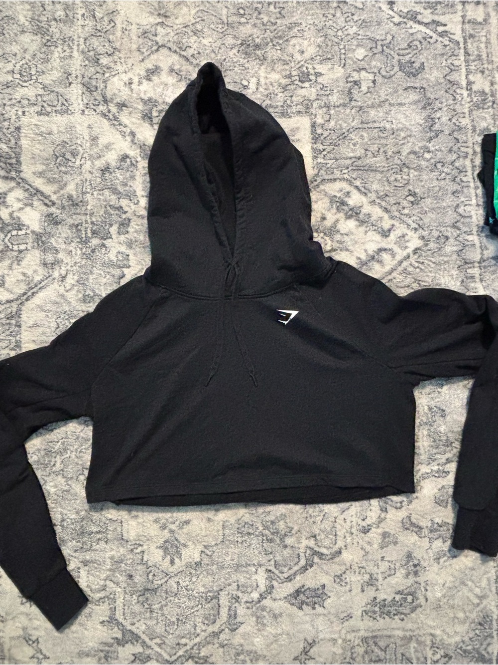 Gymshark Black Cropped Hoodie
